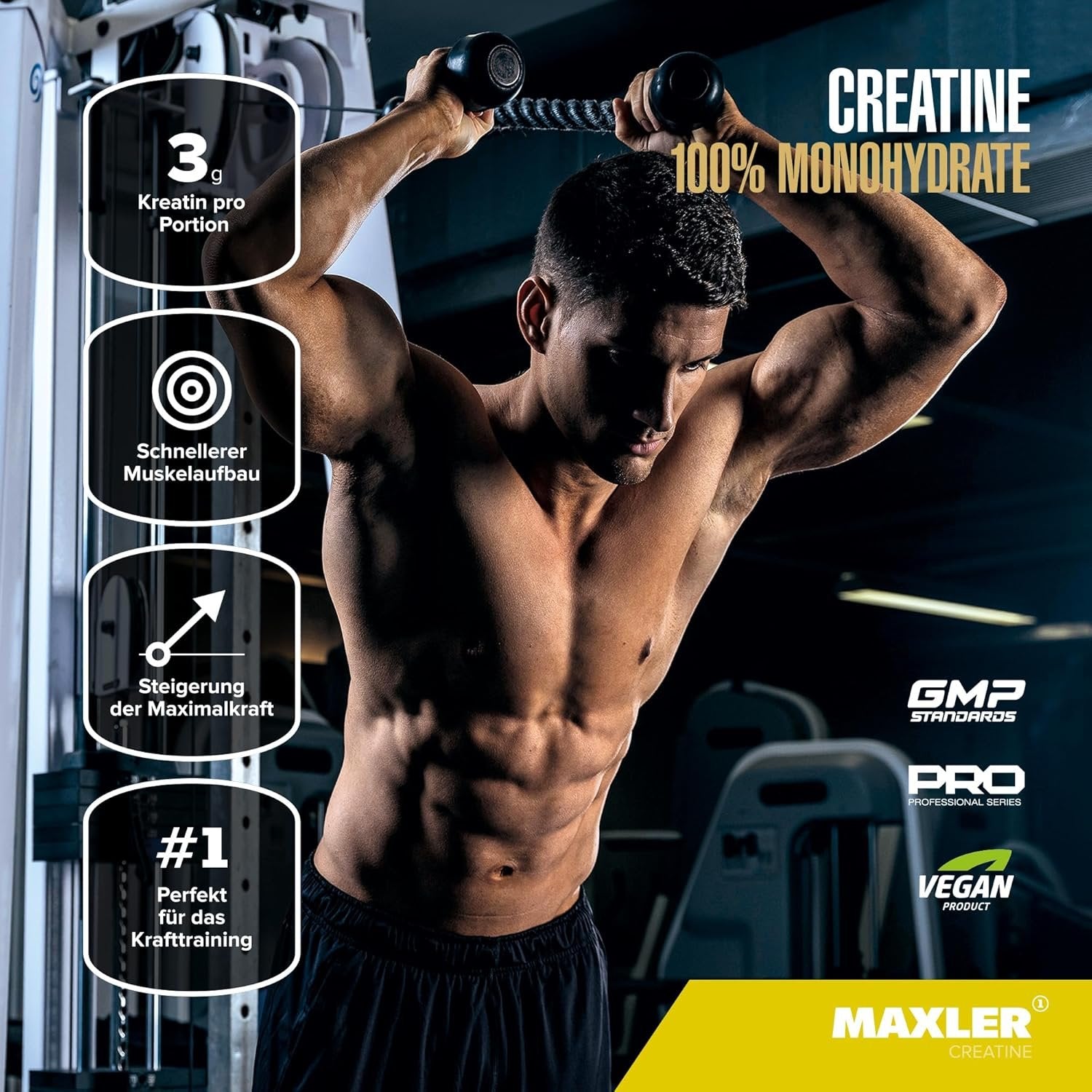 MAXLER Creatine Monohydrate 300g facts