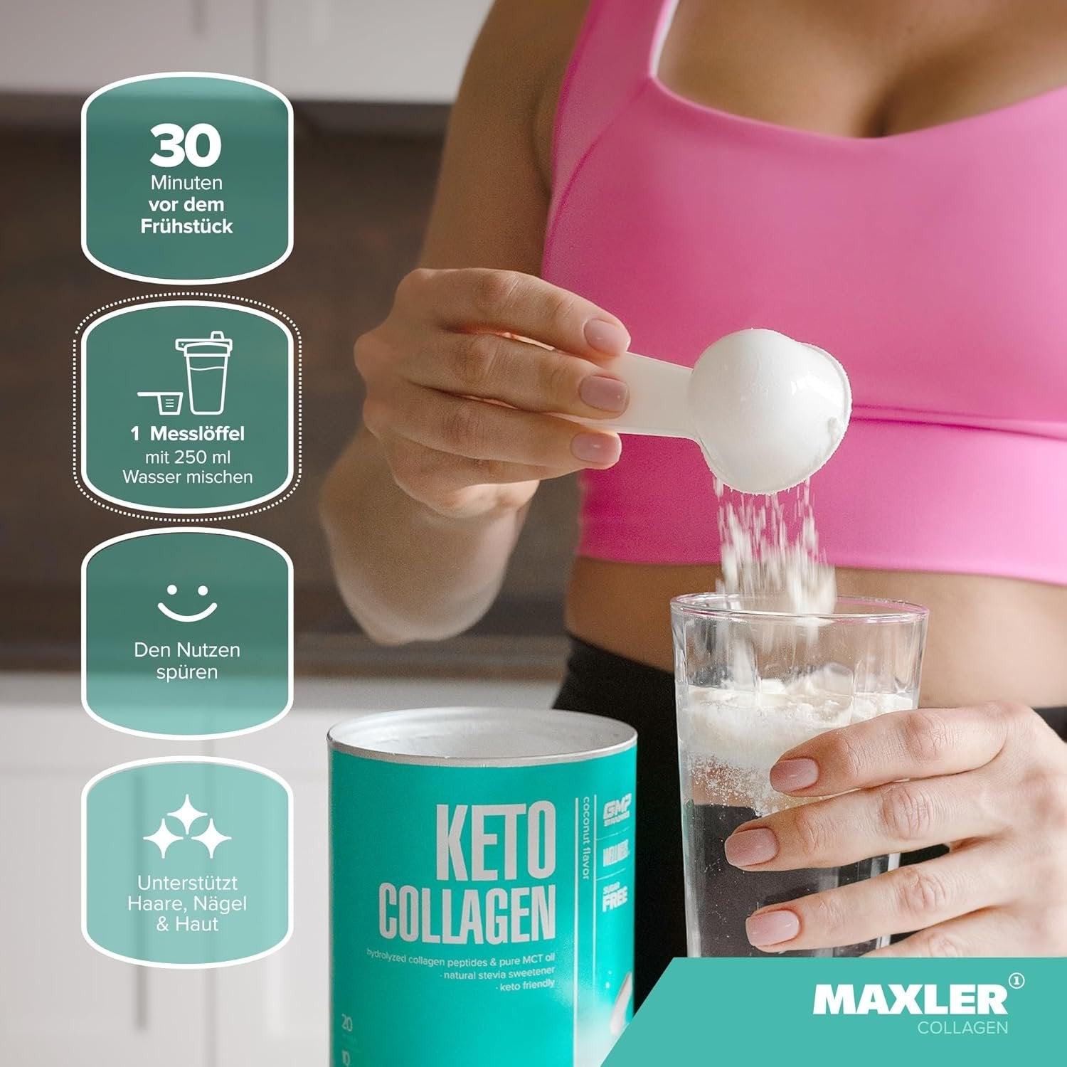 Usage of Maxler Keto Collagen Powder - Coconut - 320g