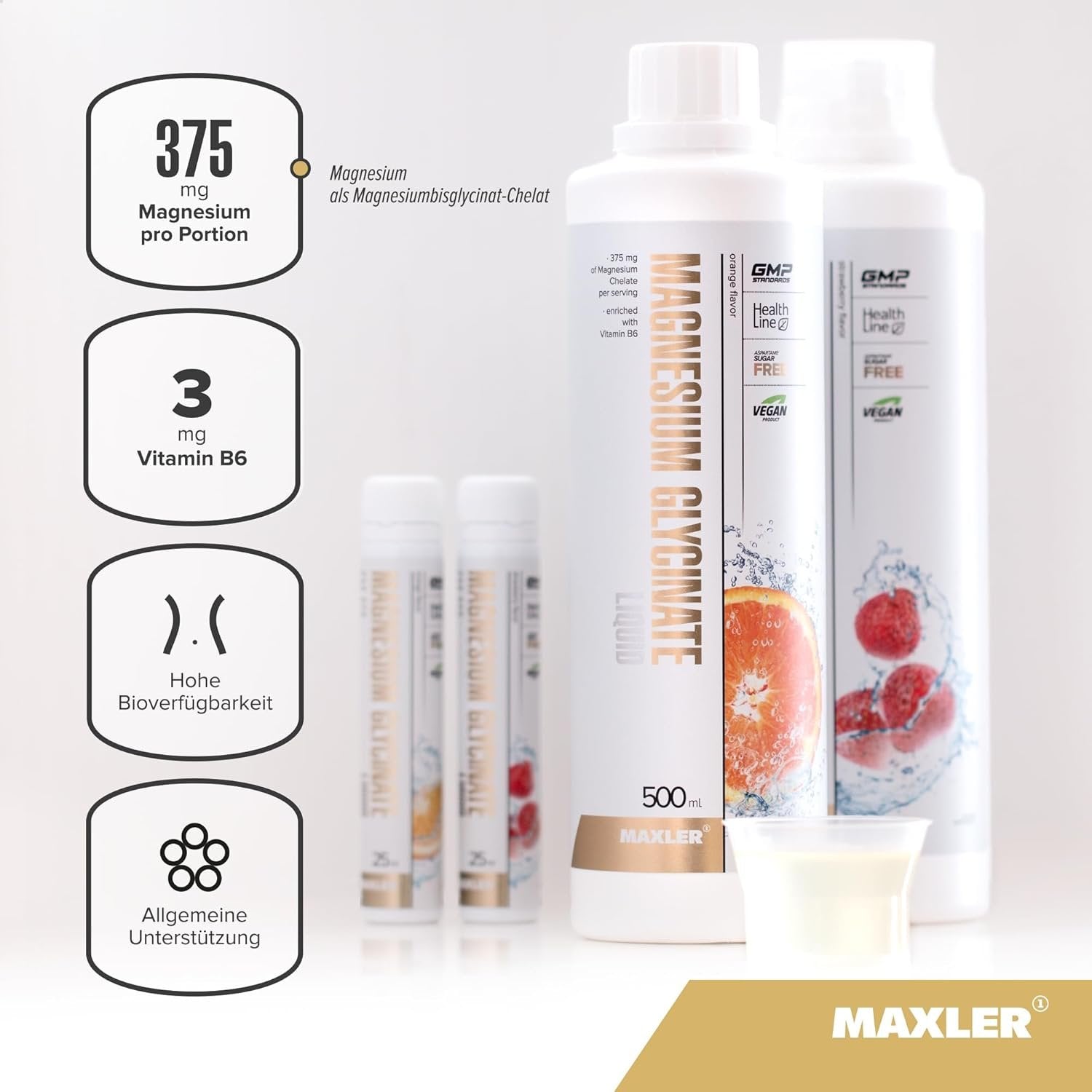 Maxler Magnesium Glycinate Liquid - 500 ml. advantages