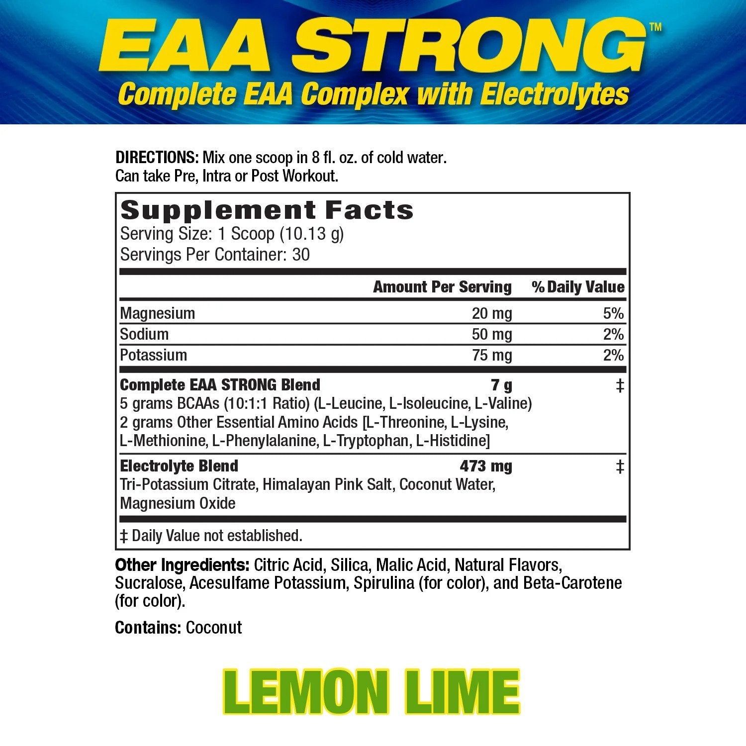 Composition of MHP EAA STRONG