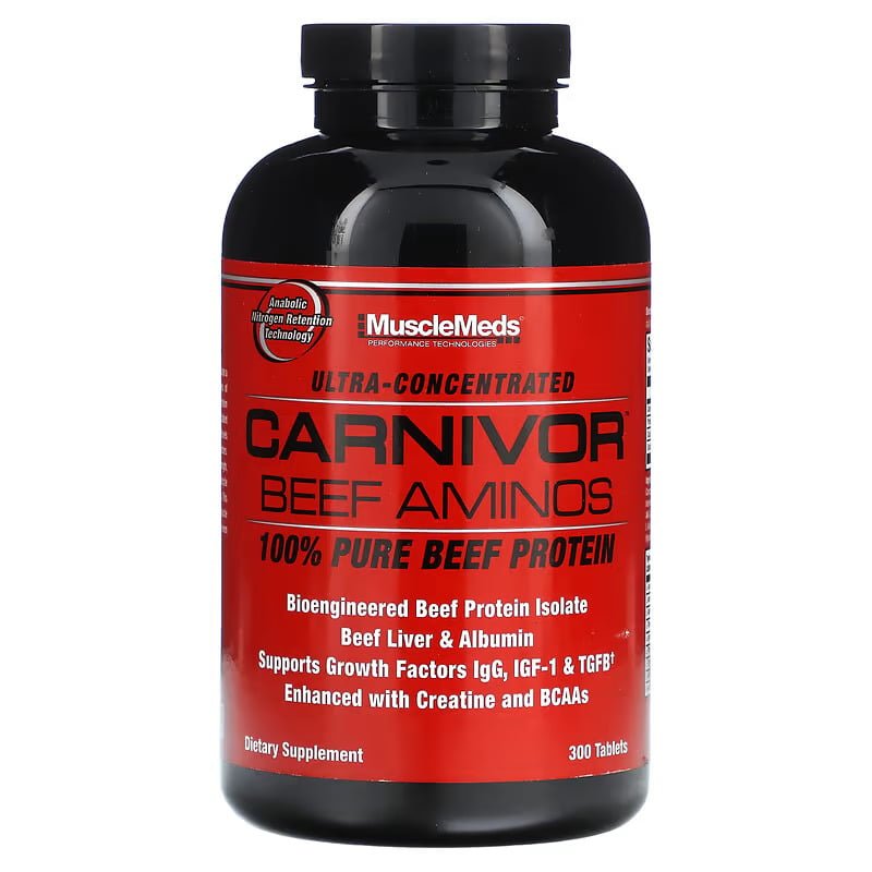 MUSCLEMEDS CARNIVOR BEEF AMINOS 300 tablets promotion