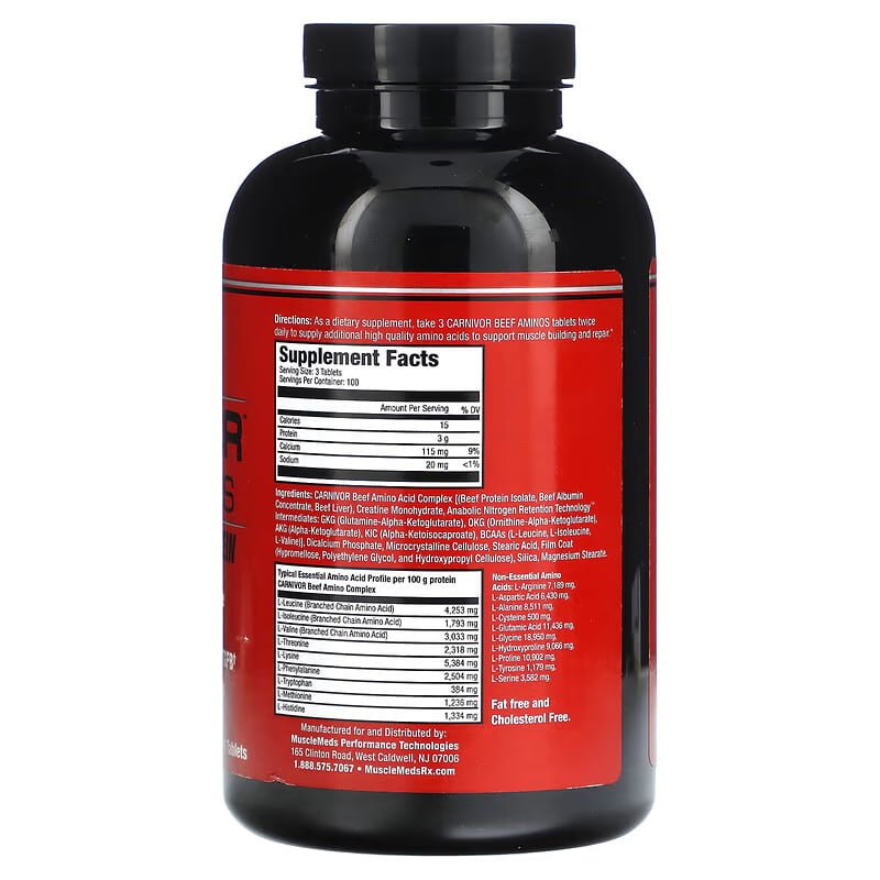 Price of MUSCLEMEDS CARNIVOR BEEF AMINOS 300 tablets