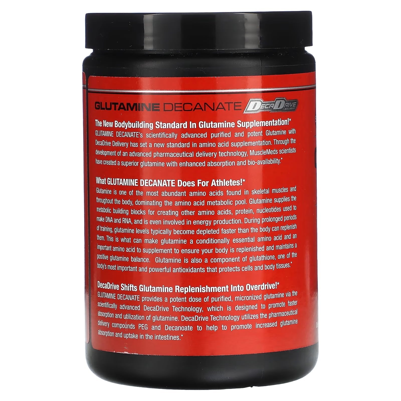 MuscleMeds Glutamine Decanate Nearomatizēts 300 g akcija