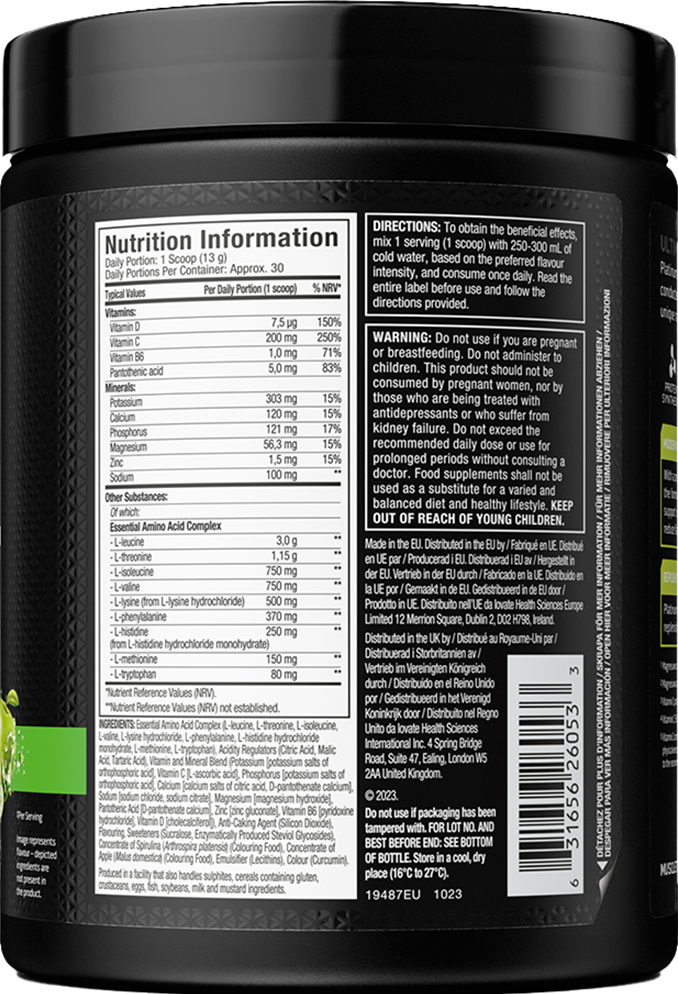 MuscleTech Platinum 100% EAA+ 399-401 грамм композиции зеленого яблока