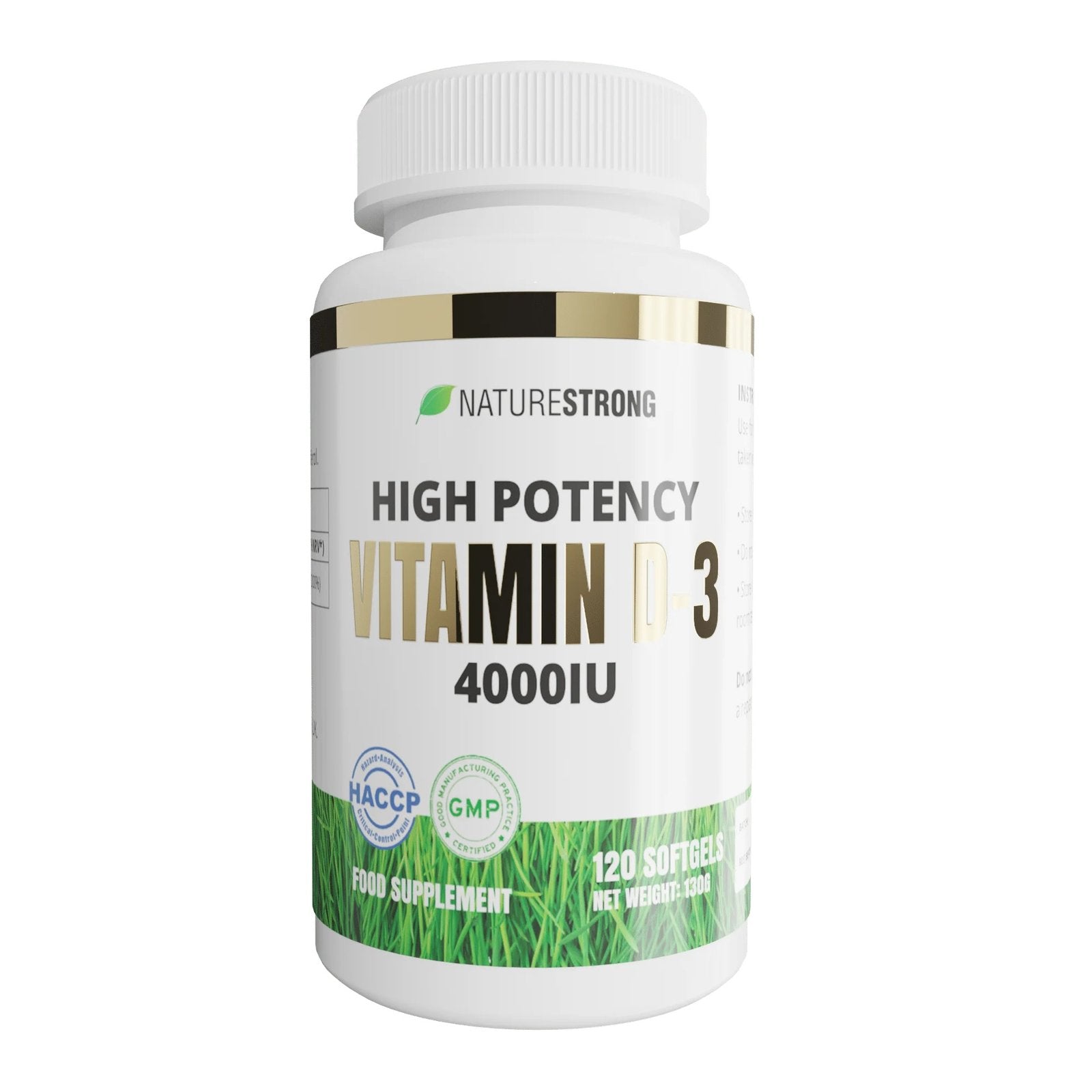 NatureStrong High Potency Vitamīns D-3 4000 SV - 120 kapsulas