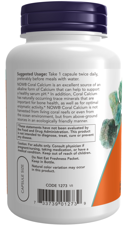 Использование NOW Coral Calcium 1000 мг 100 растительных капсул