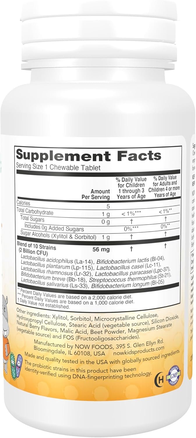 NOW Foods BerryDophilus sastāvs
