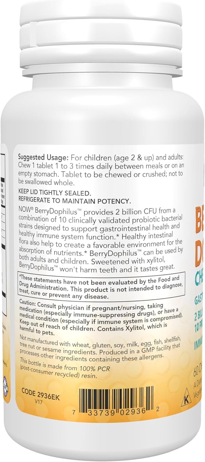 Izmantojot NOW Foods BerryDophilus