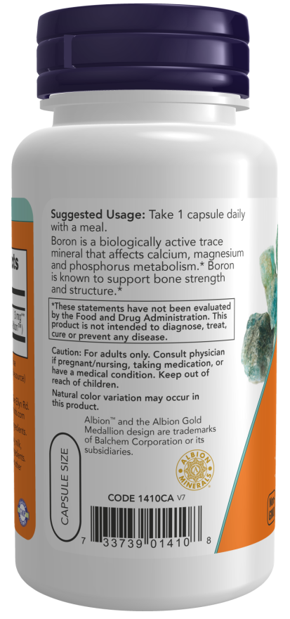 Usage of NOW Foods Boron 3mg 100 vcaps