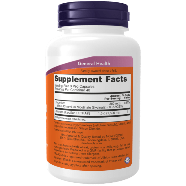 NOW Foods, Chitosan Plus Chromium, 500 mg, 120 Veg Capsules price list