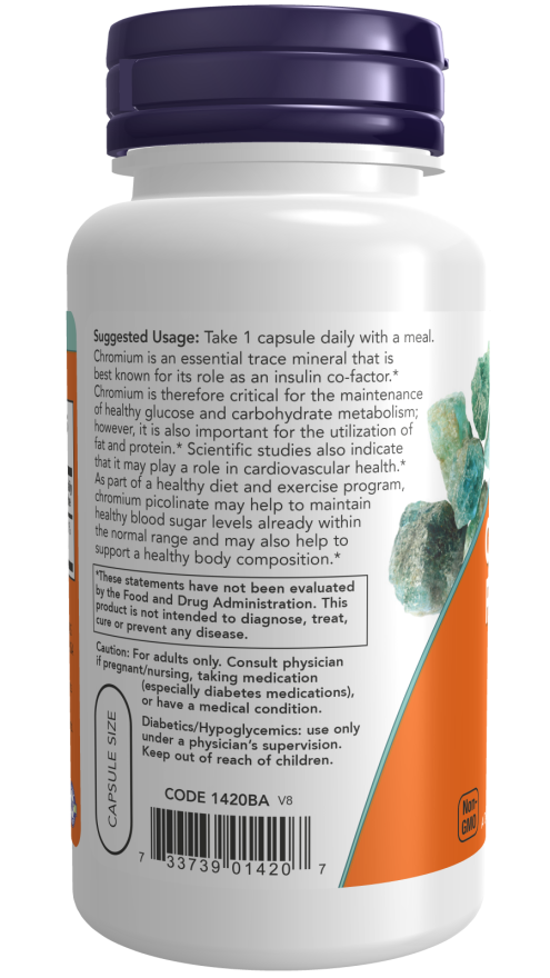 Uses of Now Foods, Chromium Picolinate 200 mcg, 100 Capsules
