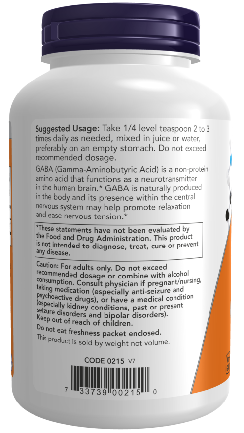 Usage of NOW Foods Gaba Pure Powder 170g