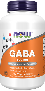 NOW Foods GABA with Vitamin B6 500mg 200 vcaps price