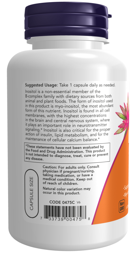 Usage of NOW Foods Inositol, 500mg - 100 caps