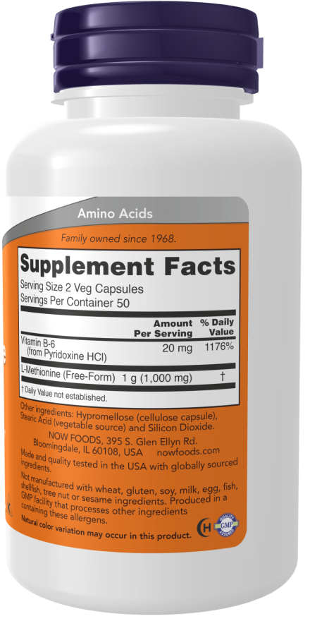 NOW Foods L-Methionine 500mg 100caps price