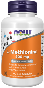 NOW Foods L-Methionine 500mg 100caps composition