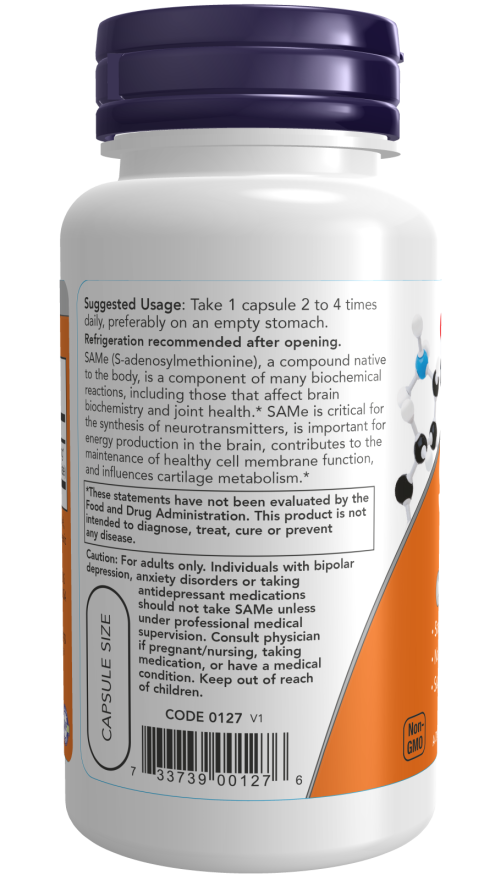 Usage of NOW Foods SAMe 200mg Veg Capsules