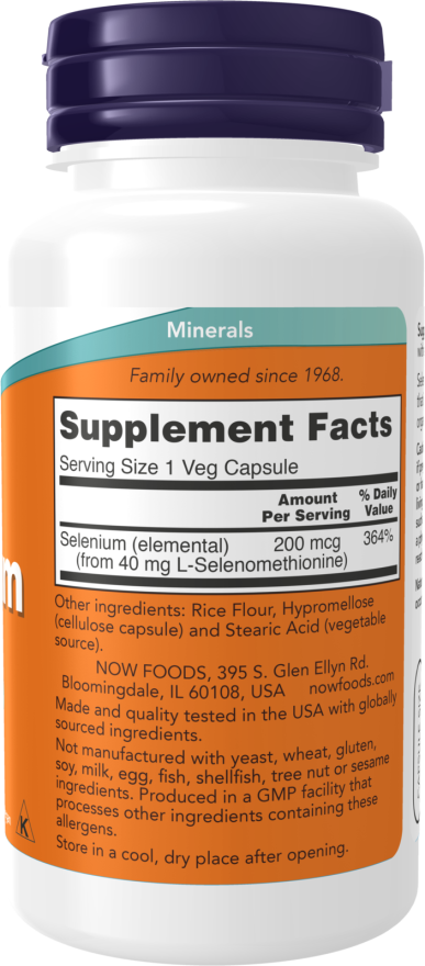 Now Foods Selenium 200 mcg 90 Veg Capsules promotion