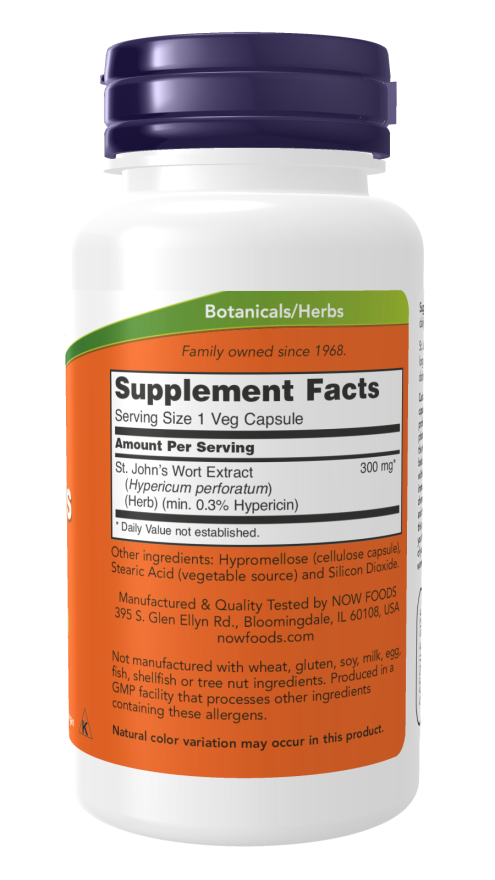 NOW Foods St. John's Wort - 300mg - 100 vcaps composition