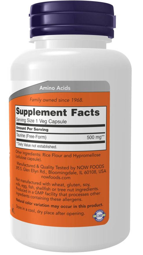 Now Foods Taurine 500 mg Veg Capsules promotion