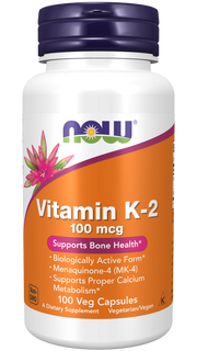 NOW Foods Vitamīns K-2 100mcg 100kapsulas cena