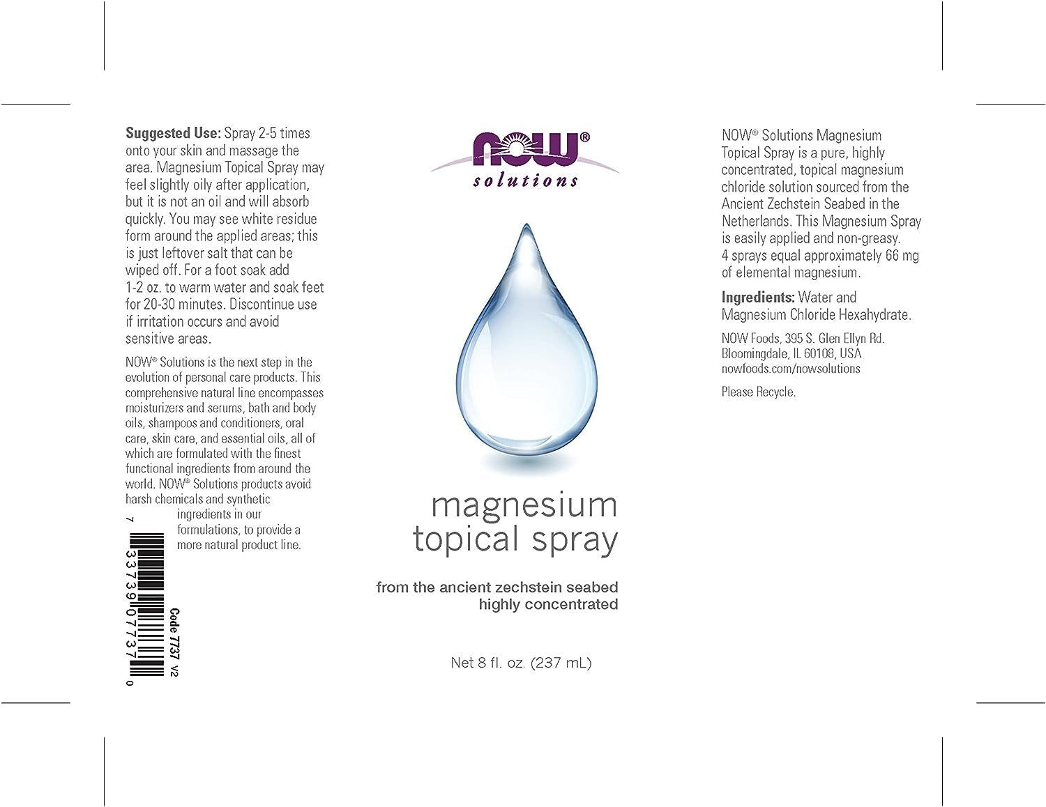 now magnesium spray label