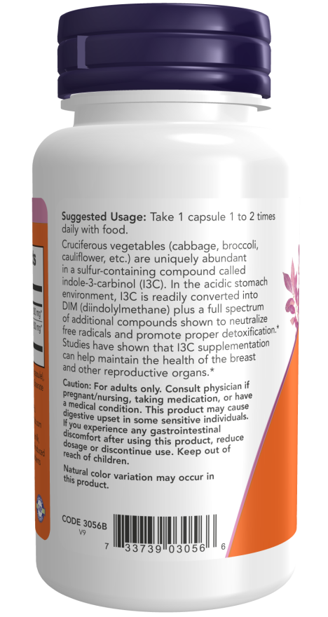 NowFoods Indole-3-Carbinol (I3C) 200 mg 60 Veg Capsules cheap