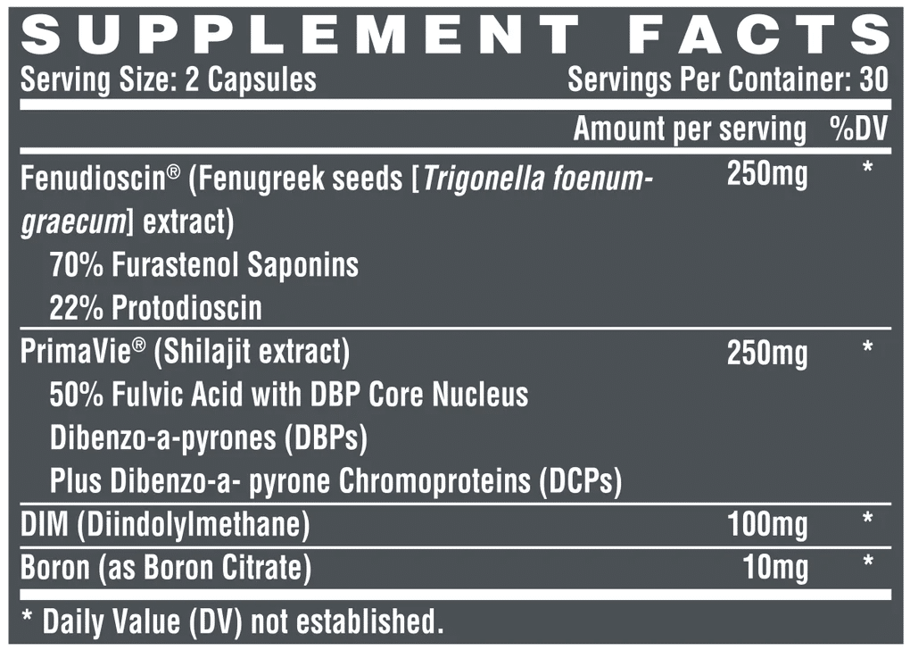 Nutrex alpha t maximum composition