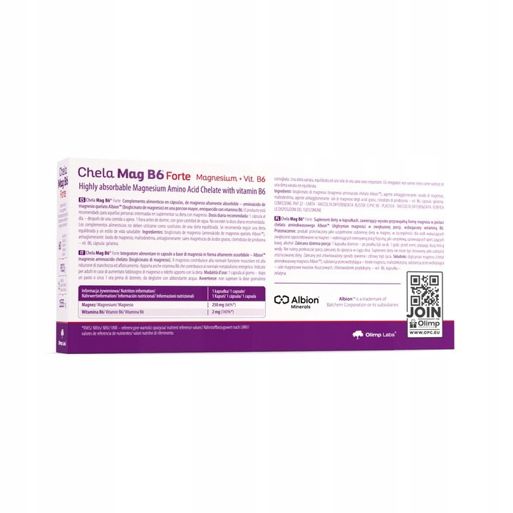 Composition of Olimp Chela-Mag B6® Forte 60 caps