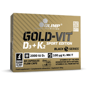 Olimp® Gold-Vit™ D3+K2 Sport Edition 60 vāciņi. cena