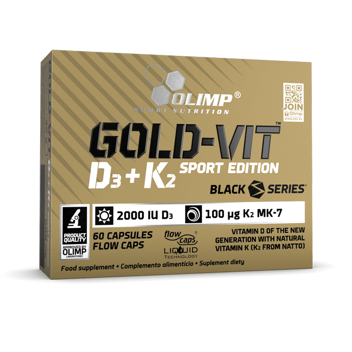 Olimp® Gold-Vit™ D3+K2 Sport Edition 60 vāciņi. cena