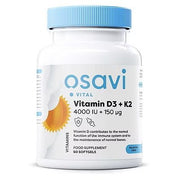 Osavi vitamīns D3 + K2, 4000 SV + 150 mikrogrami - 60 mīkstās želejas