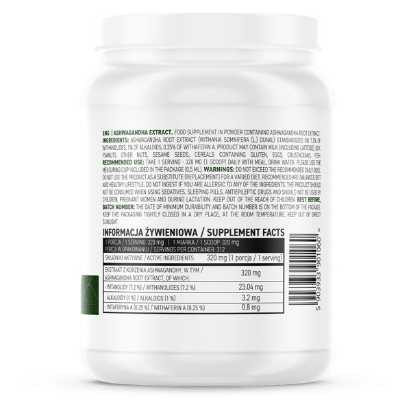 OstroVit-Ashwagandha-Extract-100-g-composition