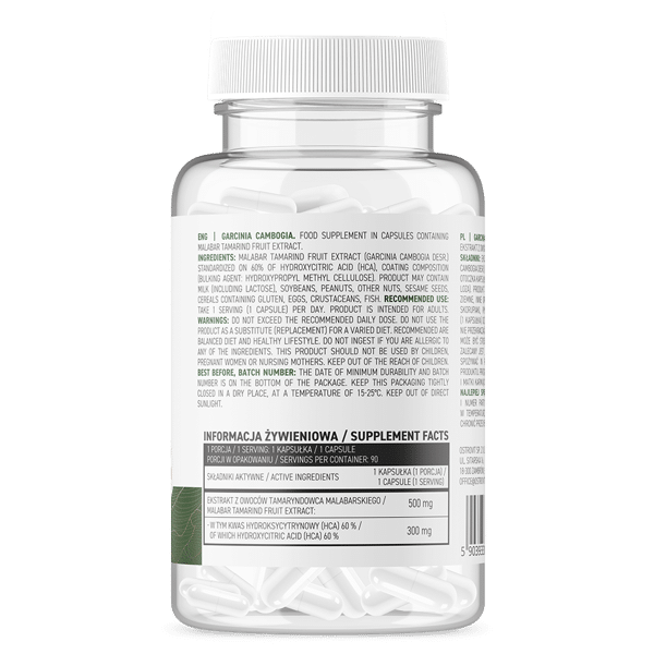 OstroVit Garcinia Cambogia VEGE 90 caps table