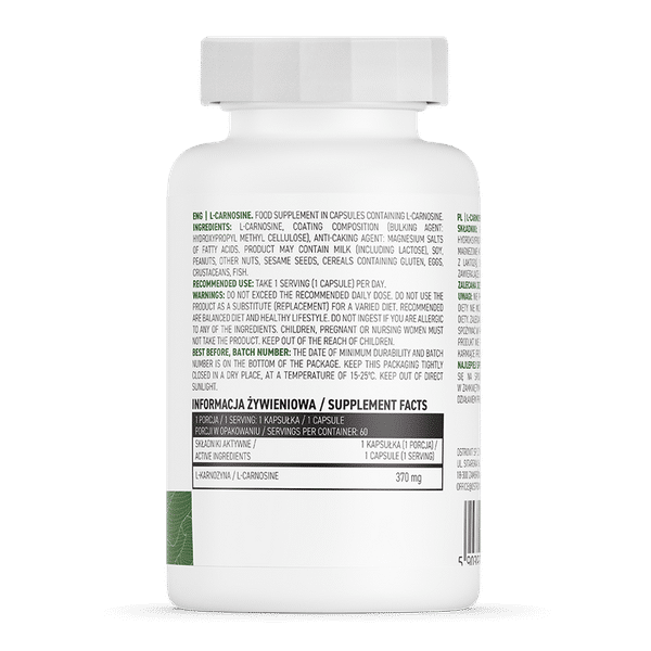 Composition of OstroVit L-Carnosine VEGE 60 capsules