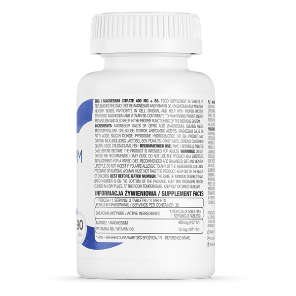 OstroVit Magnesium Citrate 400 mg + B6 90 tab