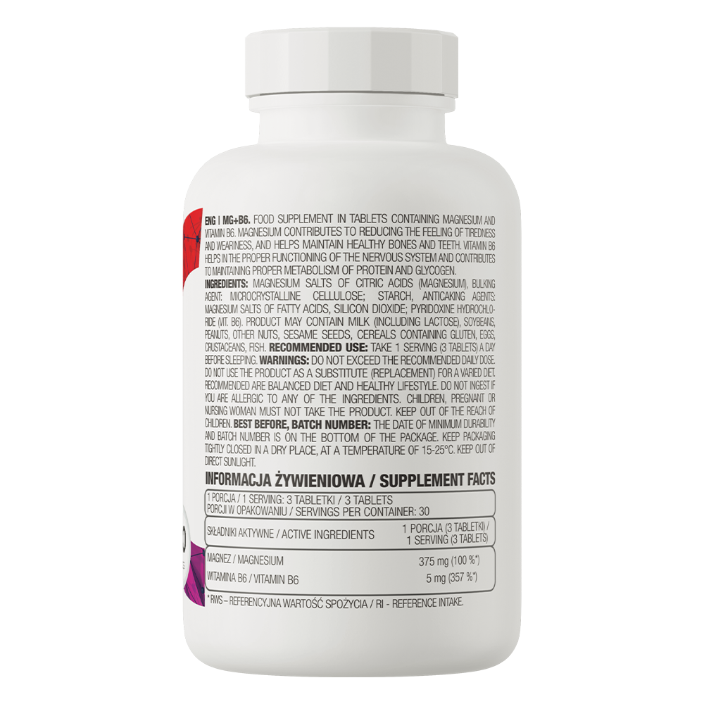 Composition of OstroVit Mg + B6 90 tablets