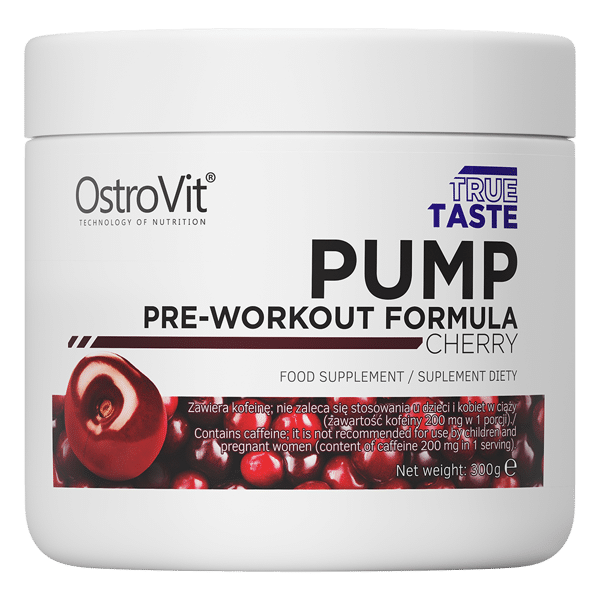 OstroVit PUMP Pre-Workout Formula 300 g JAUNA FORMULA ķiršu cena