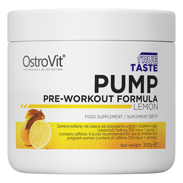 OstroVit PUMP Pre-Workout Formula 300 g JAUNA FORMULA citrona cena