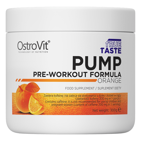 OstroVit PUMP Pre-Workout Formula 300 g JAUNA FORMULA oranža cena