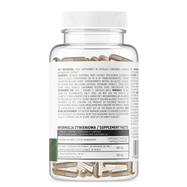 Composition of OstroVit Resveratrol VEGE 60 vcaps
