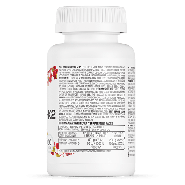 OstroVit-Vitamin-D3-8000-IU-K2-60-tabs-price-composition