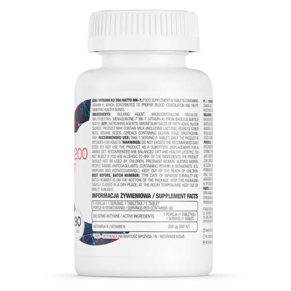 OstroVit-Vitamin-K2-200-Natto-MK-7-90-tabs-composition