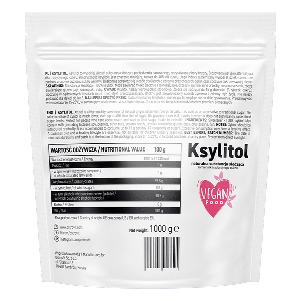 OstroVit ksilīts 1000 g 2