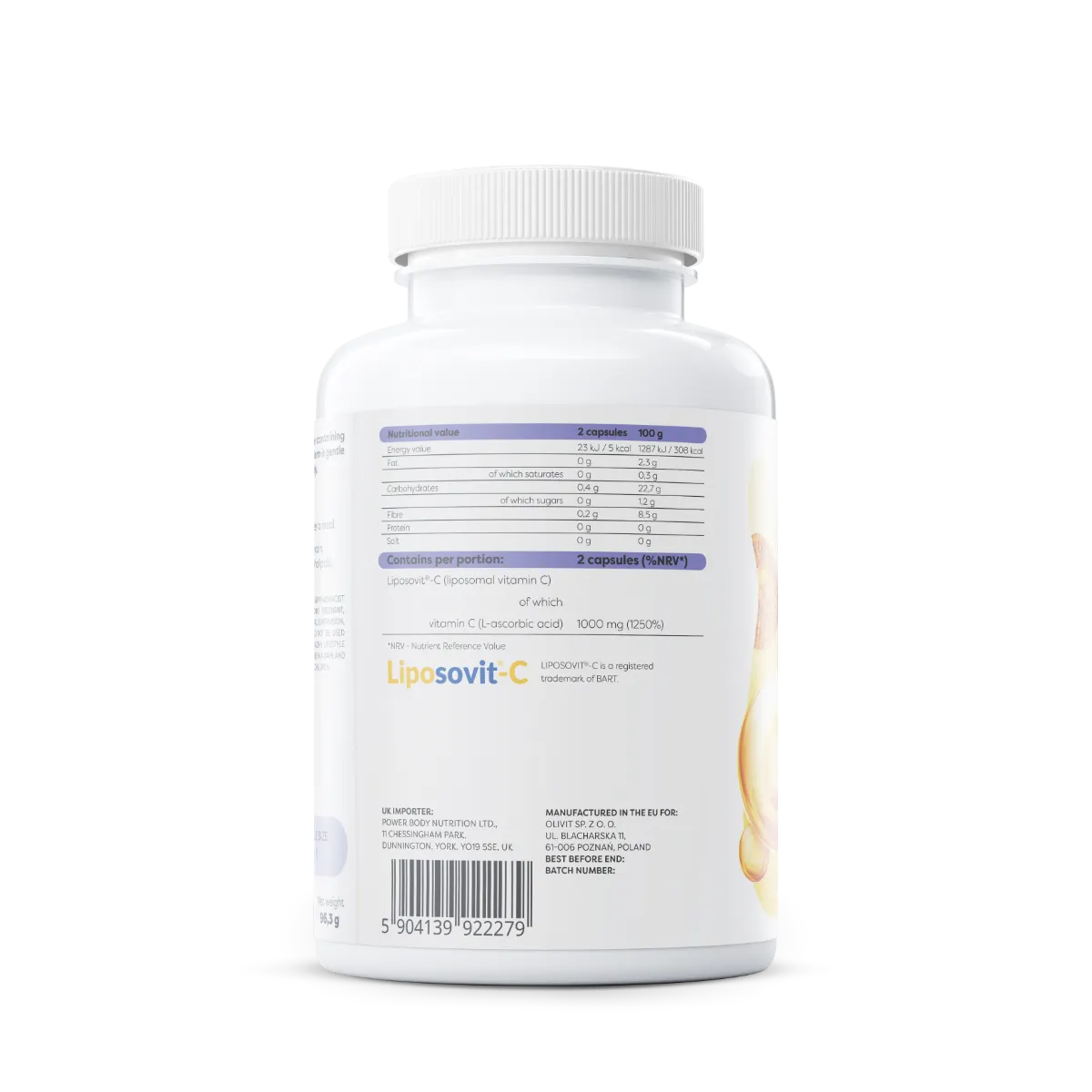 Osavi Liposomal Vitamin C – 1000 mg, 120 Vegan Capsules
