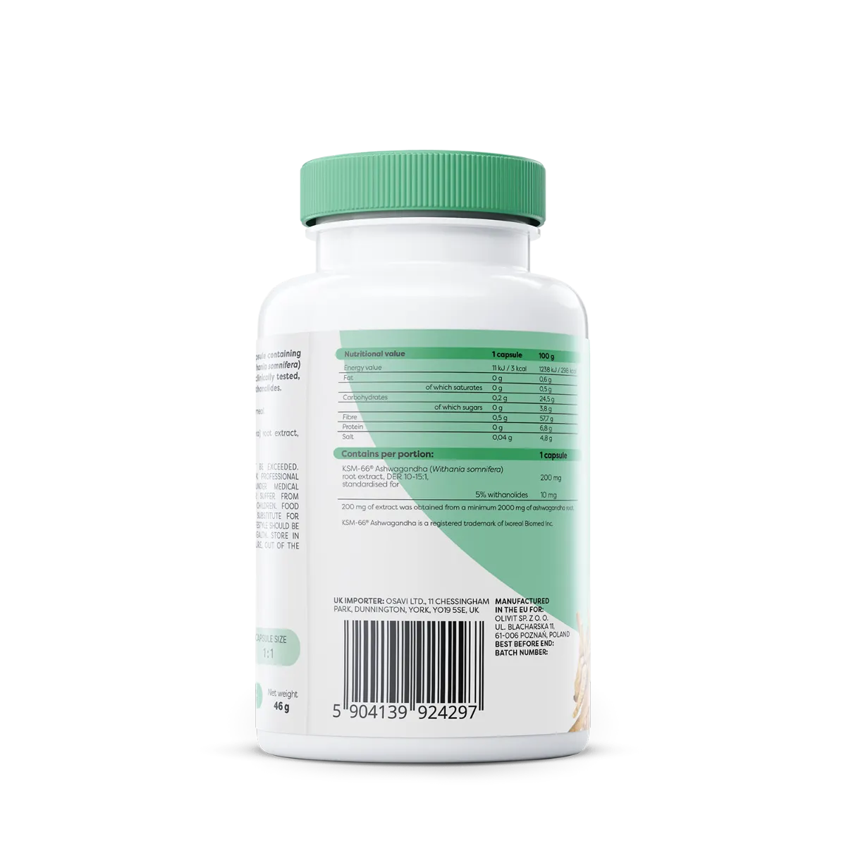 Osavi Ashwagandha KSM-66® 200 mg – 120 Vegan Capsules