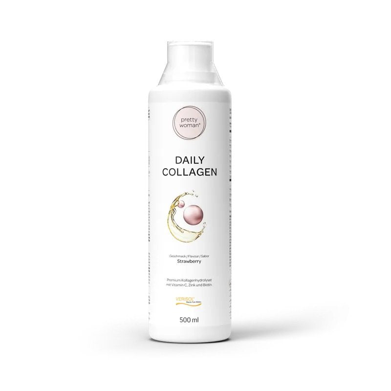 Цена Pretty Woman® Daily Collagen 500 мл - Коллагеновый косметический напиток со вкусом клубники
