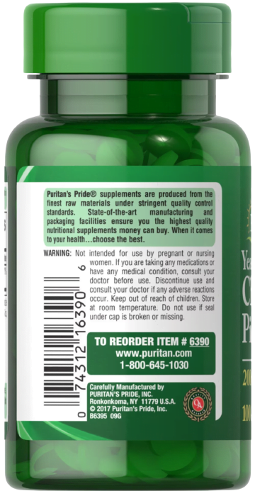 Puritan's Pride hroma pikolināts 200 mcg bez rauga 100 tabletes lēti