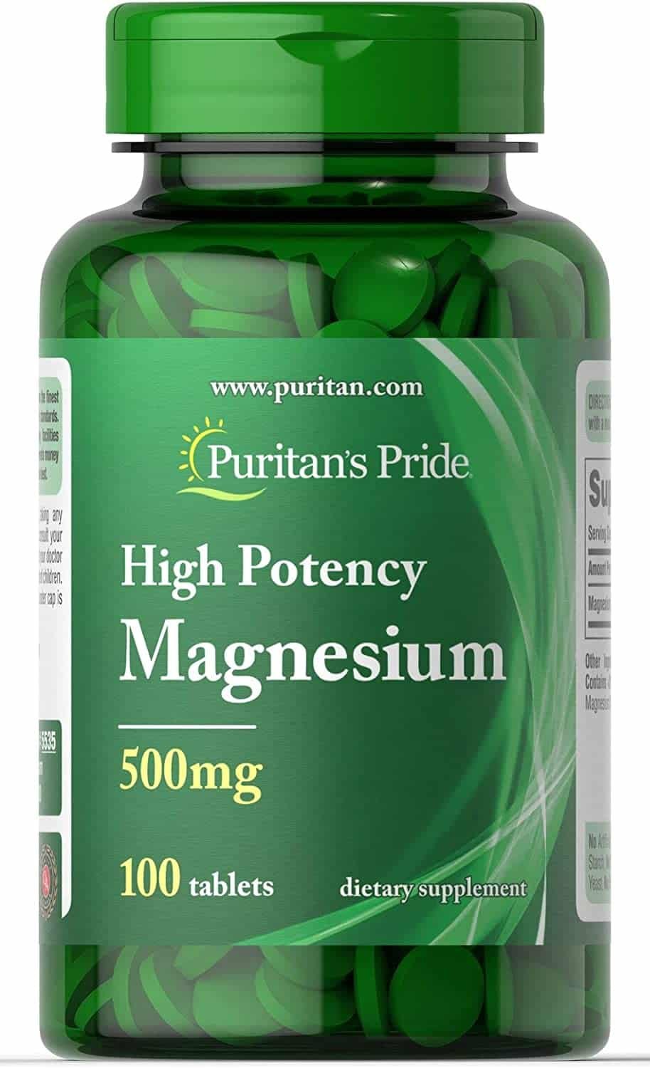 Puritan's Pride augstas iedarbības magnija cena - 500 mg - 100 tab.