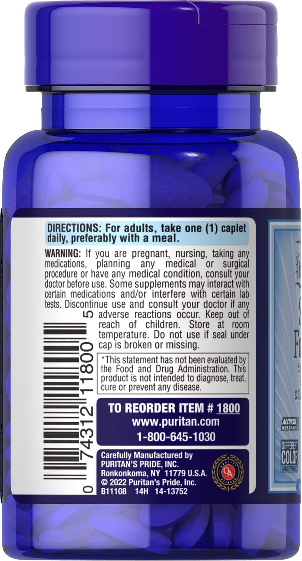 Puritan's Pride Stress Formula - 60 tabs. consumption